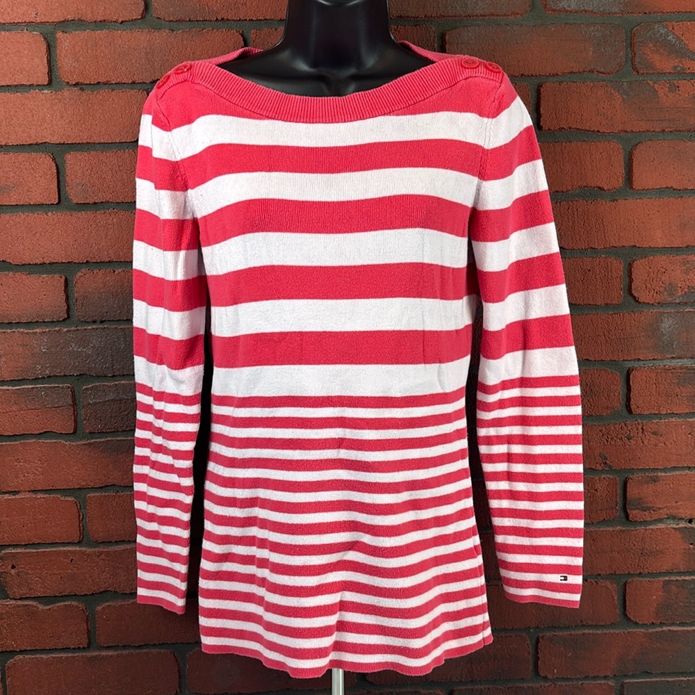 Tommy Hilfiger Sweater Womens Large Striped